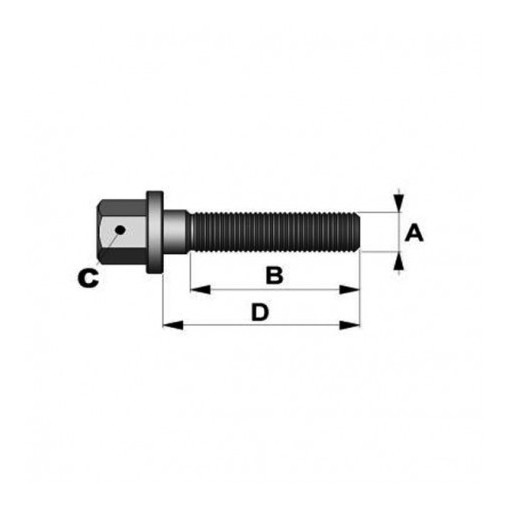 Boulon Bratex Citroën / Peugeot Plat 12x125mm longueur 60mm