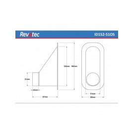 Ecope Rectangulaire Revotec 152X51mm Entrée Décalée