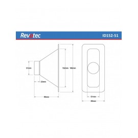 Ecope Rectangulaire Revotec 152X51mm