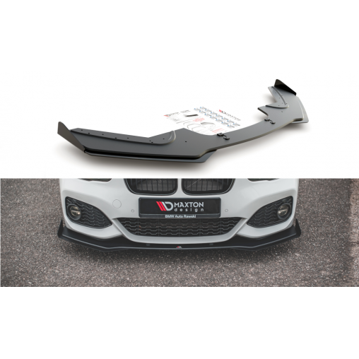 MAXTON Sport Durabilité Lame Du Pare-Chocs Avant V.3 + Flaps BMW 1 F20 M-Pack Facelift / M140i