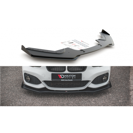 MAXTON Sport Durabilité Lame Du Pare-Chocs Avant V.3 + Flaps BMW 1 F20 M-Pack Facelift / M140i