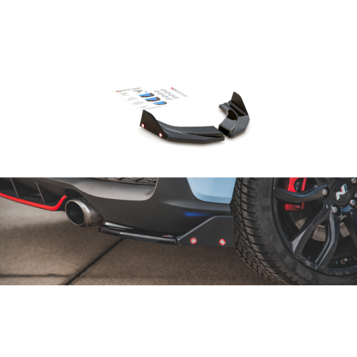 MAXTON Lames De Pare-Chocs Arrière Latérales + Ailerons V.6 Hyundai I30 N Mk3 Hatchback MAXTON Lames De Pare-Chocs Arrière Latérales + Ailerons V.6 Hyundai I30 N Mk3 Hatchback