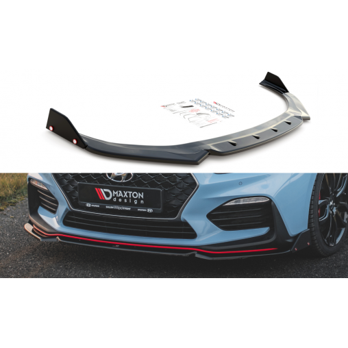 MAXTON Lame Du Pare-Chocs Avant + Ailerons V.6 Hyundai I30 N Mk3 Hatchback/Fastback
