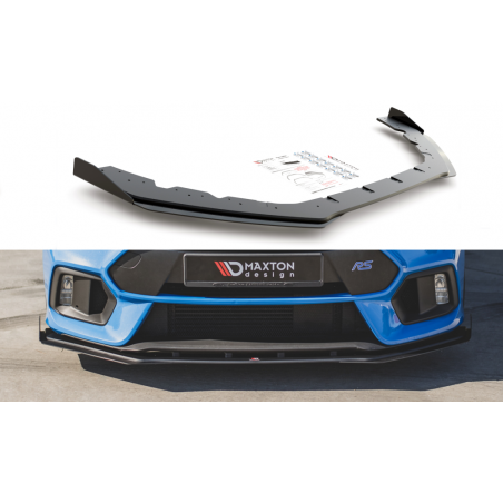 MAXTON Sport Durabilité Lame Du Pare-Chocs Avant + Flaps Ford Focus RS Mk3