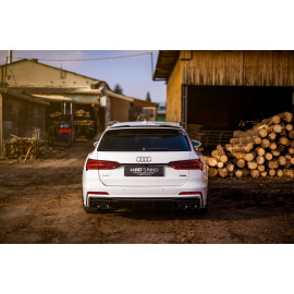 MAXTON Rajout Du Pare-Chocs Arriere + Faux Pot D'échappement Audi A6 C8 S-Line