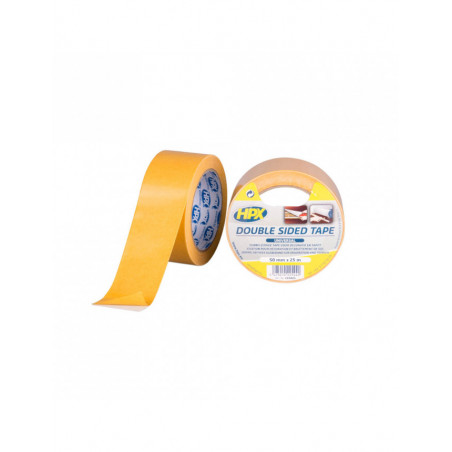HPX Ruban double face blanc 50mm x 25m