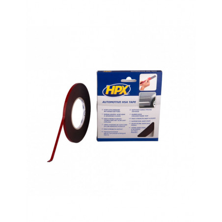 Ruban adhésif HPX double face HSA anthracite 9mmx10m