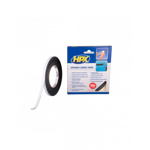 HPX ruban adhésif double face polyéthylène noir 12mmx10m