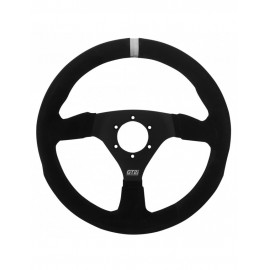 Volant GT2i Pro 330mm peau retournée noir/noir plat