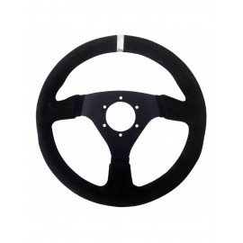 Volant GT2i Pro 330mm peau retournée noir/noir plat