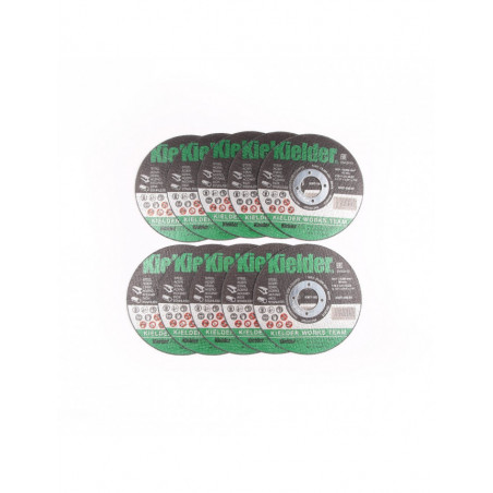 Disques de coupe acier KIELDER Dia 115mm x Ep 1mm x Al 22,2mm (x10 pièces)