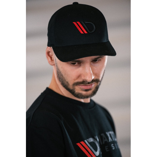 MAXTON Cap Black/Red Logo MAXTON Cap Black/Red Logo