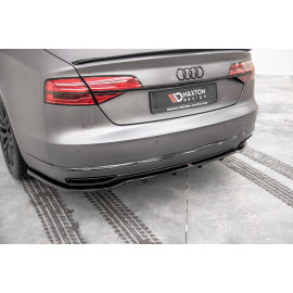 MAXTON Central Arriere Splitter (avec une barre verticale) Audi A8 D4 Facelift MAXTON Central Arriere Splitter (avec une barre verticale) Audi A8 D4 Facelift