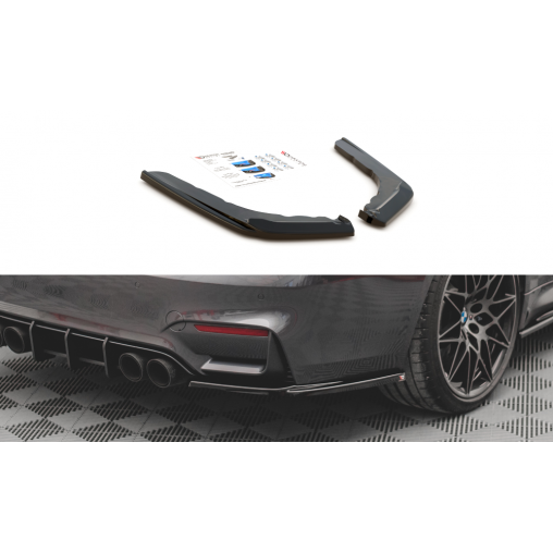 MAXTON Lames De Pare-Chocs Arrière Latérales V.1 BMW M4 F82 MAXTON Lames De Pare-Chocs Arrière Latérales V.1 BMW M4 F82