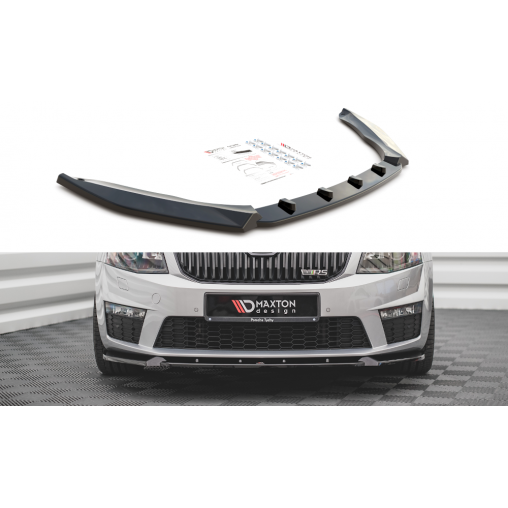 MAXTON Lame Du Pare-Chocs Avant V.3 Skoda Octavia RS Mk3 MAXTON Lame Du Pare-Chocs Avant V.3 Skoda Octavia RS Mk3