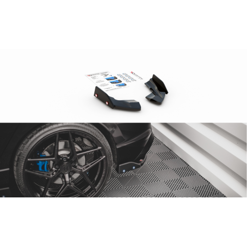 MAXTON Lames De Pare-Chocs Arrière Latérales + Ailerons V.2 Volkswagen Golf R Mk8 MAXTON Lames De Pare-Chocs Arrière Latérales + Ailerons V.2 Volkswagen Golf R Mk8