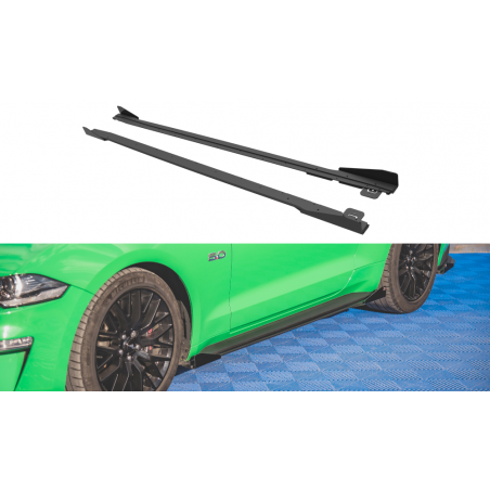 MAXTON Street Pro Rajouts Des Bas De Caisse V.1 + Flaps Ford Mustang GT Mk6 Facelift