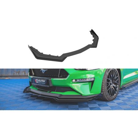 MAXTON Street Pro Lame Du Pare-Chocs Avant V.1 + Flaps Ford Mustang GT Mk6 Facelift
