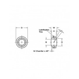 Coussinet Sphérique Aurora Oeil 5/8" 15,87 Extérieur