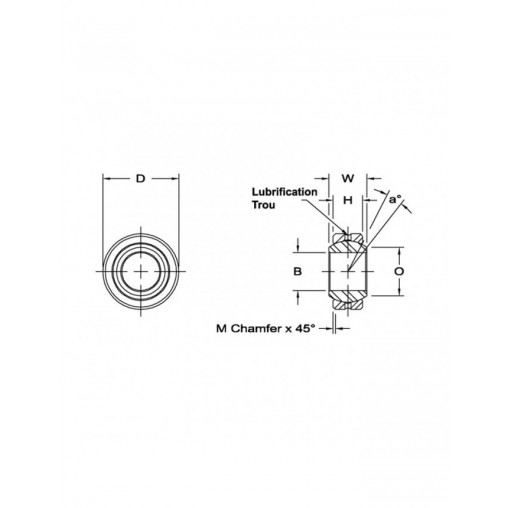 Coussinet Sphérique Aurora Oeil 1/2" X 1" Extérieur