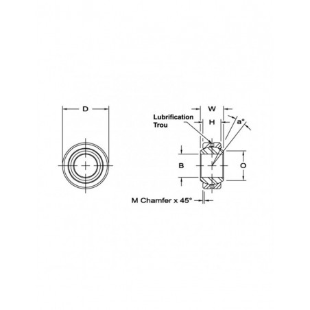 Coussinet Sphérique Aurora Oeil 1/2" X 1" Extérieur