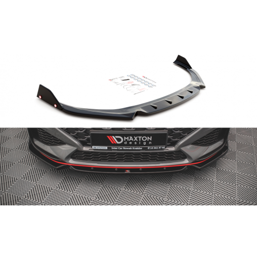 MAXTON Lame Du Pare-Chocs Avant + Ailerons V.1 Hyundai I30 N Hatchback/Fastback Mk3 Facelift
