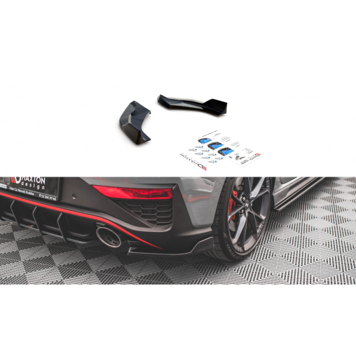 MAXTON Lames De Pare-Chocs Arrière Latérales V.3 Hyundai I30 N Hatchback Mk3 Facelift MAXTON Lames De Pare-Chocs Arrière Latérales V.3 Hyundai I30 N Hatchback Mk3 Facelift