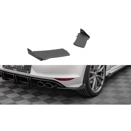 MAXTON Street Pro Lame Du Pare Chocs Arriere + Flaps Volkswagen Golf R Mk7