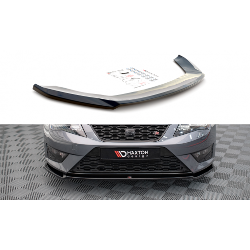 MAXTON Lame Du Pare-Chocs Avant V.2 Seat Leon FR / Cupra Mk3 MAXTON Lame Du Pare-Chocs Avant V.2 Seat Leon FR / Cupra Mk3