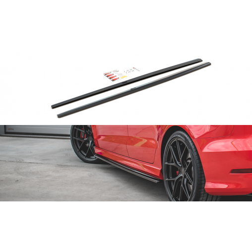 MAXTON Rajouts Des Bas De Caisse Pour V.1 Audi S3 / A3 S-Line 8V / 8V FL Sedan