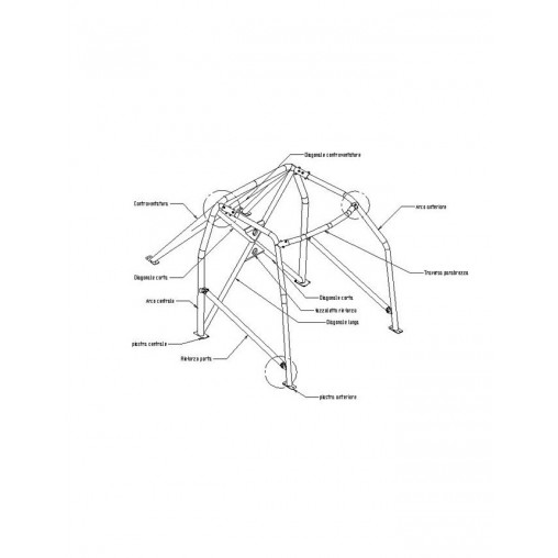 Arceau de Sécurité Sparco Mini R50-53 2001-2006 Arceau de Sécurité Sparco Mini R50-53 2001-2006