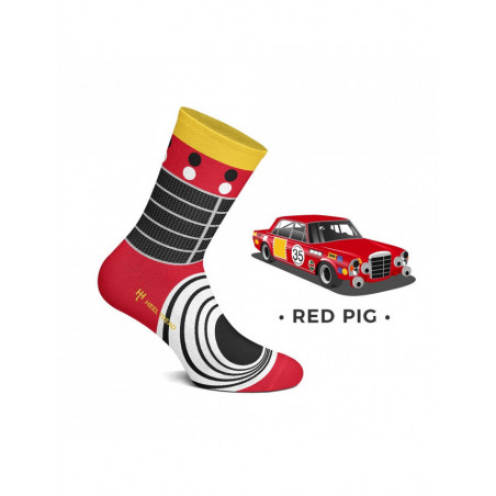 Chaussettes Auto HEEL TREAD Red Pig