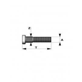 Goujon Cannelé Bratex NISSAN 12x125mm longueur 67mm