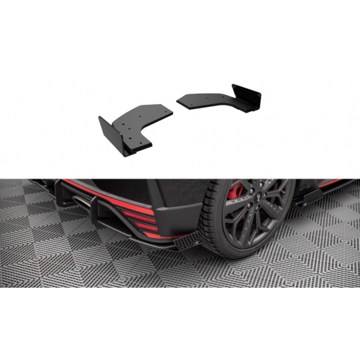 MAXTON Street Pro Lame Du Pare Chocs Arriere + Flaps Hyundai I20 N Mk3 MAXTON Street Pro Lame Du Pare Chocs Arriere + Flaps Hyundai I20 N Mk3