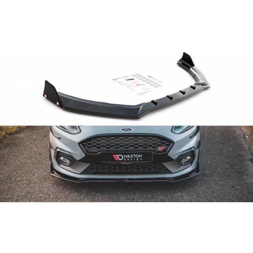 MAXTON Lame Du Pare-Chocs Avant + Ailerons V.4 Ford Fiesta ST / ST-Line MAXTON Lame Du Pare-Chocs Avant + Ailerons V.4 Ford Fiesta ST / ST-Line