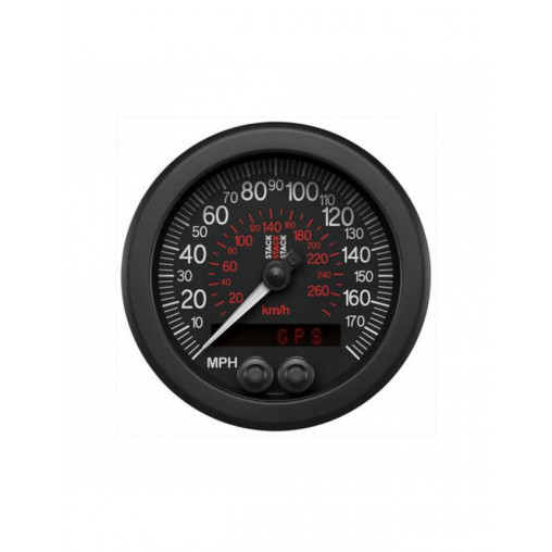 Compteur de vitesse GPS Stack 88mm noir 0-180mph et 290km/h