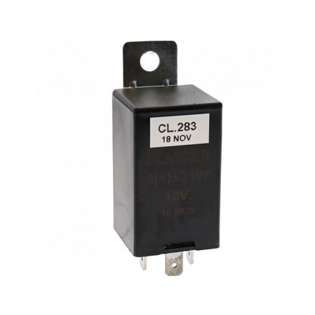 Centrale clignotant 12V 3P DIN + Support