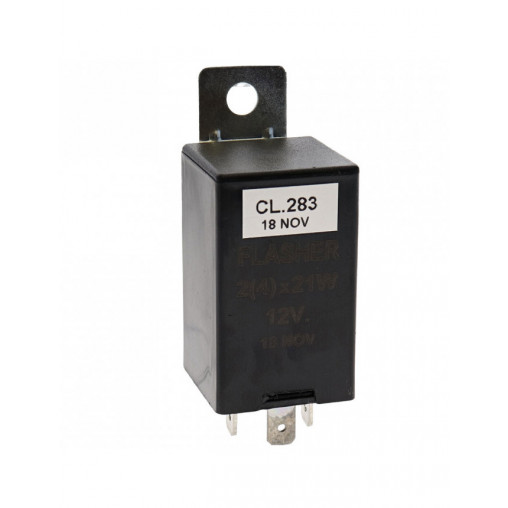 Centrale clignotant 12V 3P DIN + Support