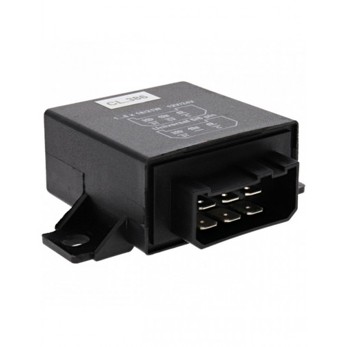 Centrale clignotant 12/24V 6P DIN + Support