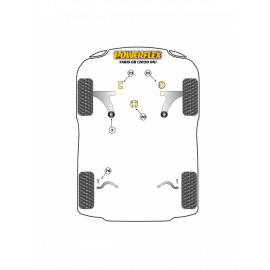 Silent bloc POWERFLEX insert support moteur supérieur pour Toyota Yaris 1.6 GR 4WD Silent bloc POWERFLEX insert support moteur supérieur pour Toyota Yaris 1.6 GR 4WD