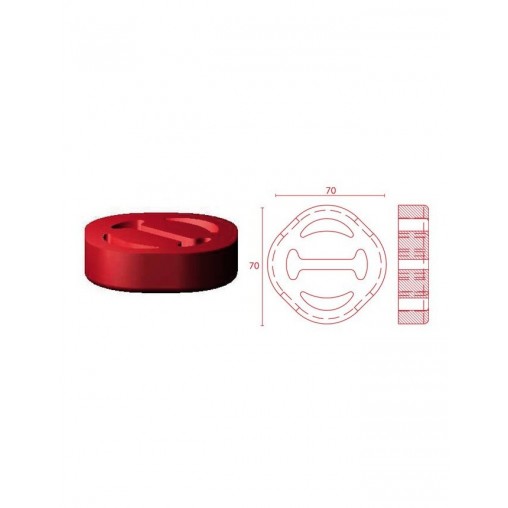 Silent-Bloc Powerflex Echappement 70/70mm Silent-Bloc Powerflex Echappement 70/70mm