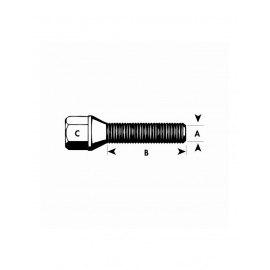 Vis de roue Bratex 12x150mm long 40mm tte 19mm