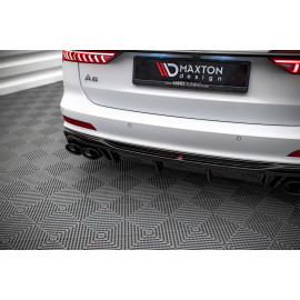 MAXTON Rajout Du Pare-Chocs Arriere + Faux Pot D'échappement Audi S6 / A6 S-Line C8