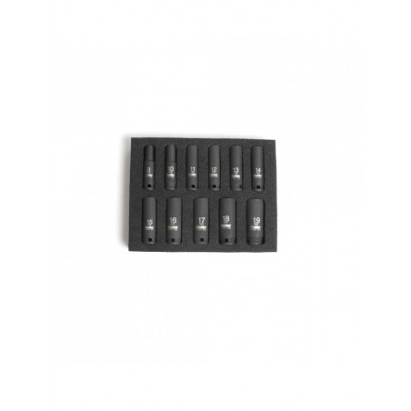 Set de 11 douilles 3/8" 62mm KIELDER (8 à 19mm)