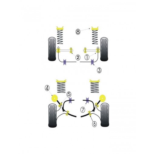 Silent-Bloc Powerflex Barre Anti-Roulis Diamètre 24 Ford Sierra (2 Pièces)