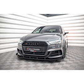 MAXTON Street Pro Lame Du Pare-Chocs Avant V.1 + Flaps Audi S3 Sportback 8V Facelift MAXTON Street Pro Lame Du Pare-Chocs Avant V.1 + Flaps Audi S3 Sportback 8V Facelift