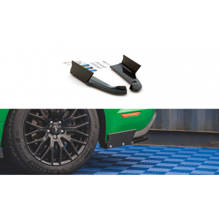 MAXTON Lames De Pare-Chocs Arrière Latérales V.1 + Ailerons Ford Mustang GT Mk6 Facelift