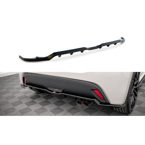 MAXTON Central Arriere Splitter (avec une barre verticale) V.2 Toyota Yaris Mk4 MAXTON Central Arriere Splitter (avec une barre verticale) V.2 Toyota Yaris Mk4