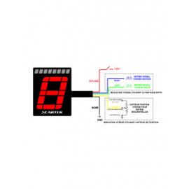 Indicateur de changement de vitesse digital Cartek + shift light (Club) Indicateur de changement de vitesse digital Cartek + shift light (Club)
