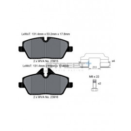 Plaquettes de frein Pagid T8050 Street+